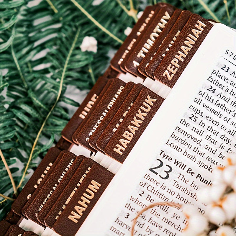 1pc Bible Tabs, Large Print Reposition Stickers, Easy To Read And Apply Bible Tabs For Women And Man (Brown )