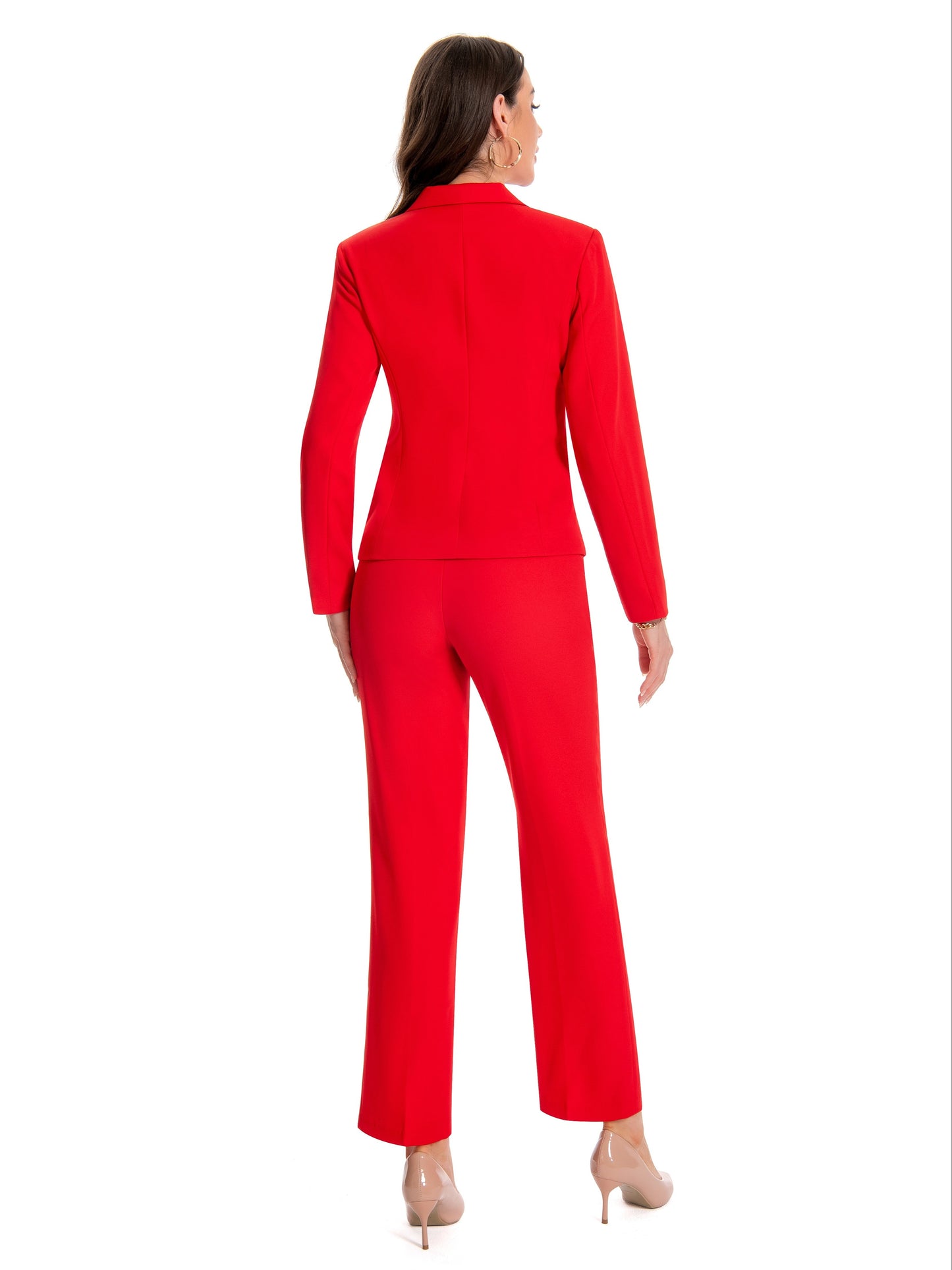 Women's Formal Two Piece Office Lady Suit Set Work Blazer Jacket Pant