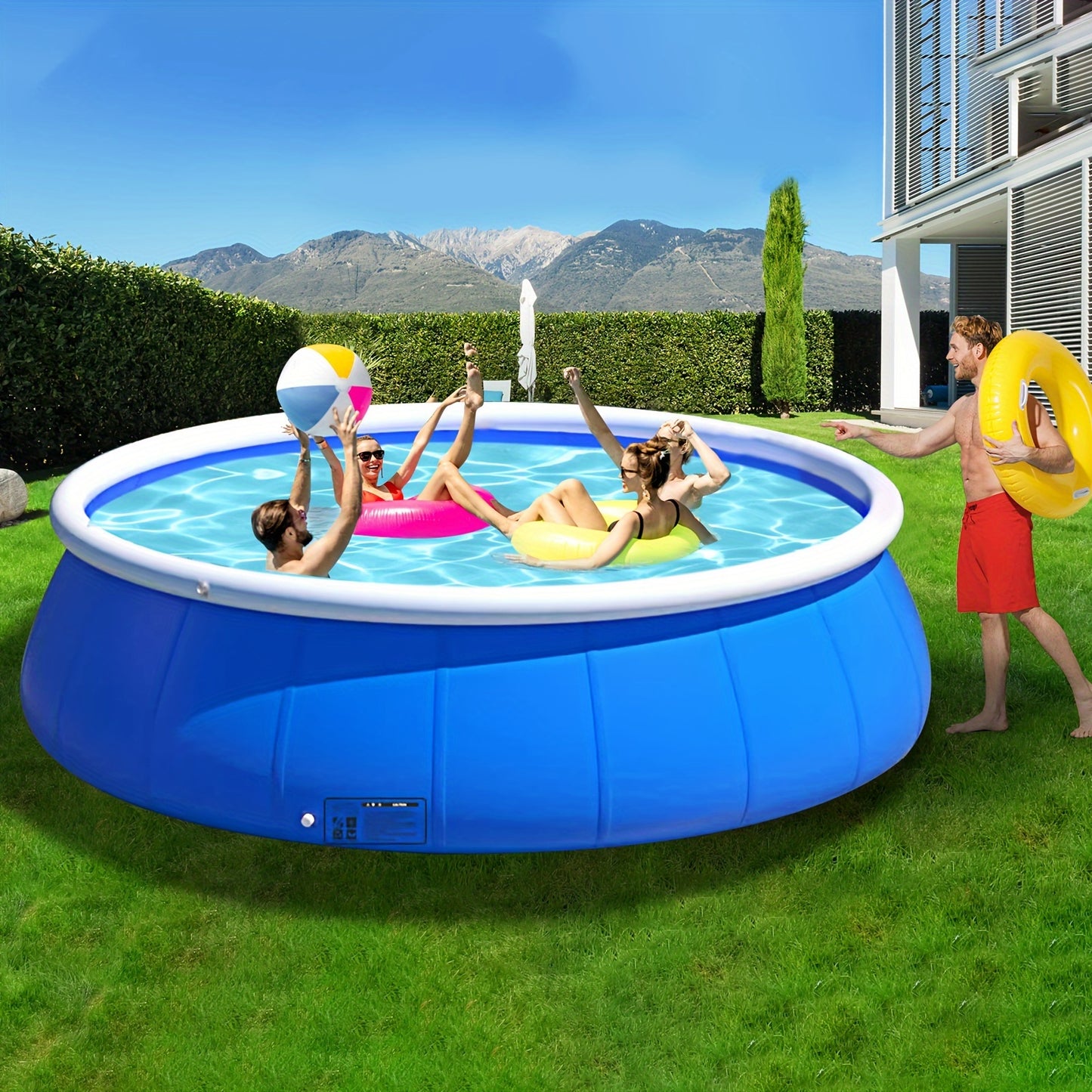 Yjq Inflatable Swimming Pool Home Children Family Baby Adult Children Outdoor Yard Swimming Bucket