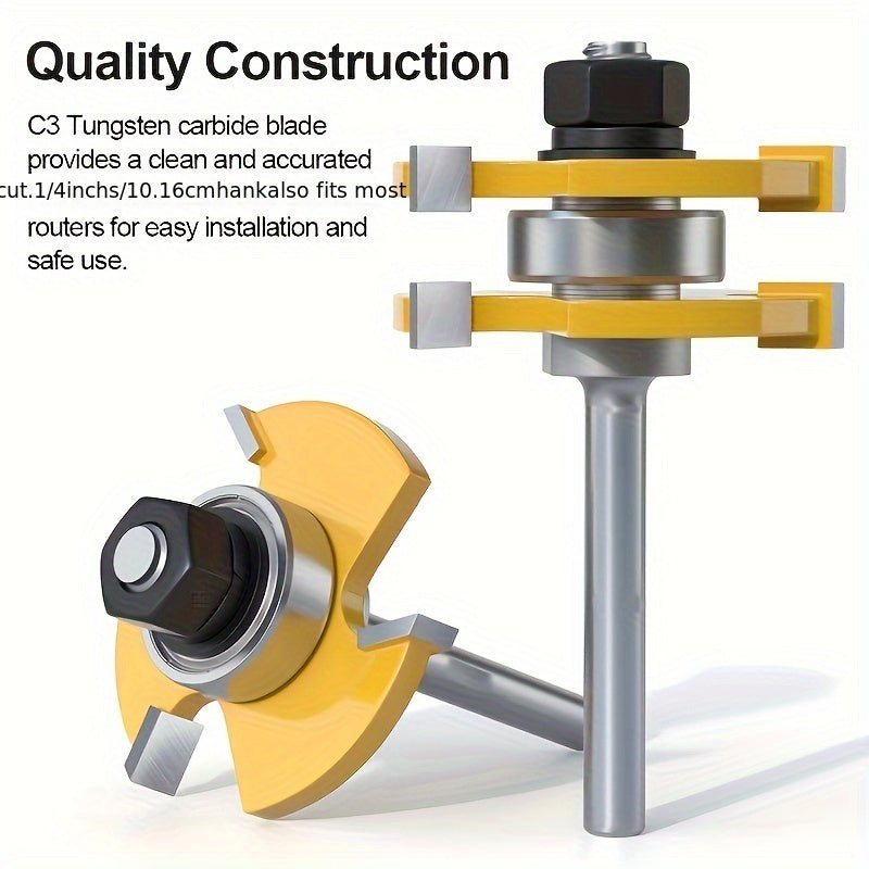 XCAN Milling Cutter T Slot Groove Joint Assembly Router Bit 6mm/12mm 1/4″ 1/2″Shank  Wood Milling Tool