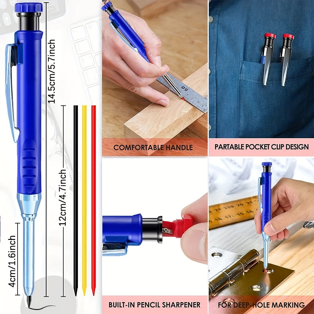 Carpenter Mechanical Pencil with Sharpener - Perfect for Woodworking and Construction Projects