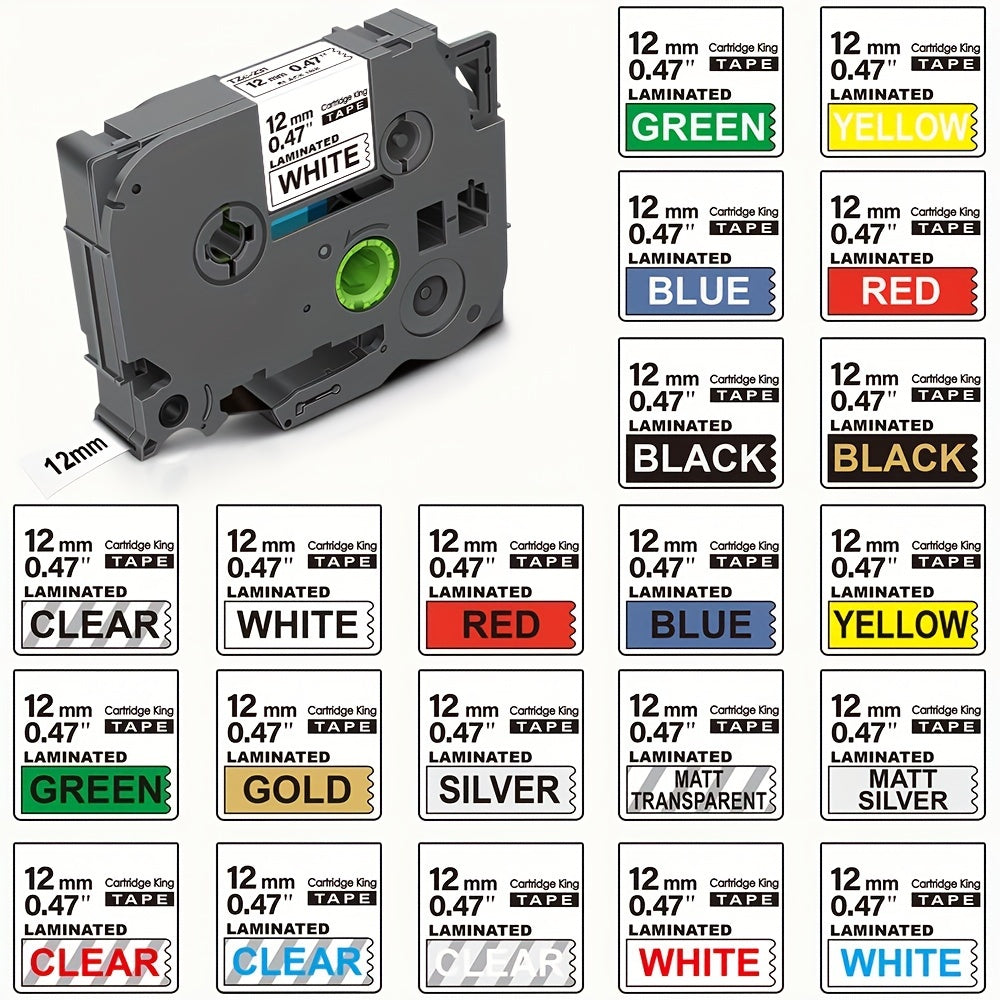 Brother TZe-231 12mm Laminated Label Tape for PT-H110 Label Maker - Compatible with TZe231, TZe131, TZe631, TZe531, TZe731, TZe431 - White Ribbon for Clear, Durable Labels