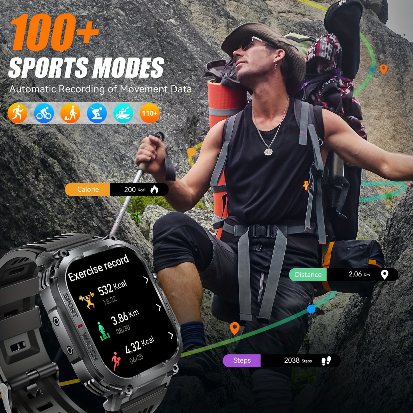 JELLOO Sports Smartwatch For Men