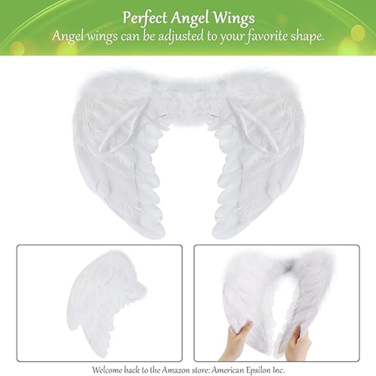 Angel Wing and Halo Headband, Feather Angel Costume, Halloween Cosplay Masquerade Dress Up