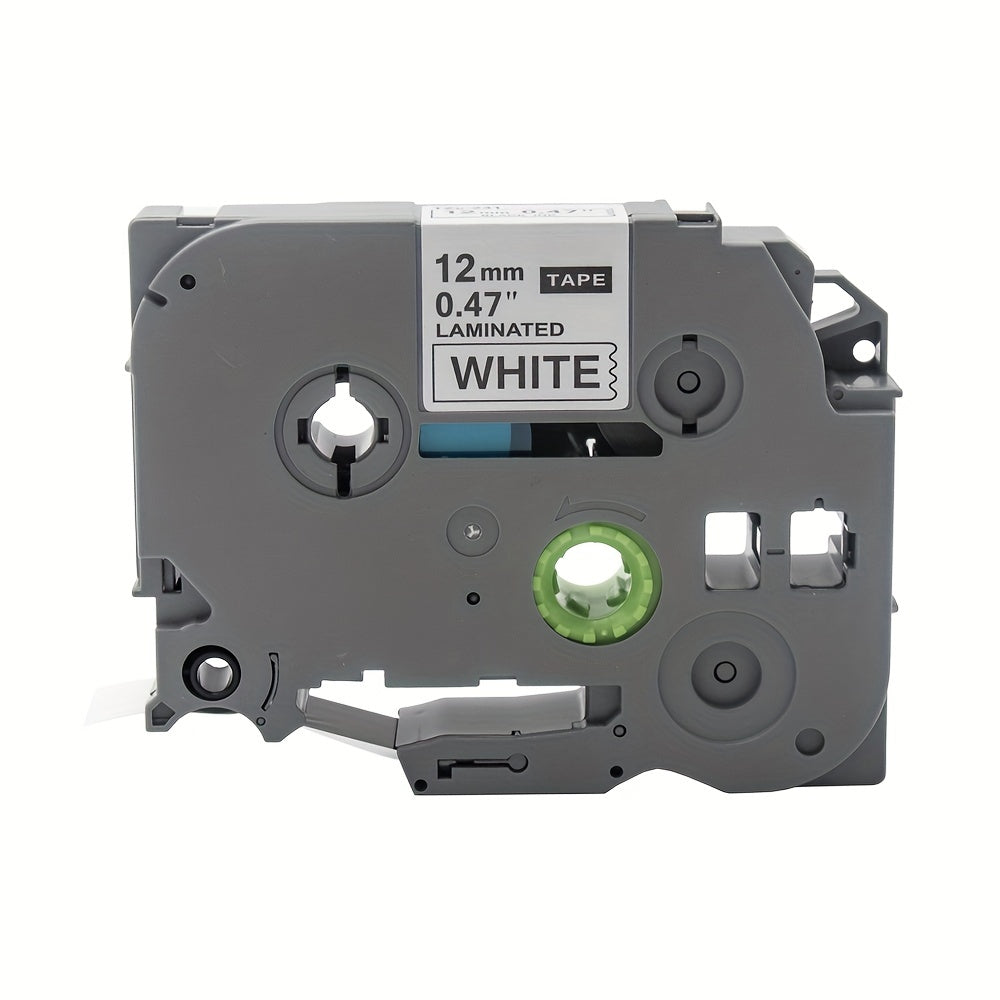 Brother TZe-231 12mm Laminated Label Tape for PT-H110 Label Maker - Compatible with TZe231, TZe131, TZe631, TZe531, TZe731, TZe431 - White Ribbon for Clear, Durable Labels