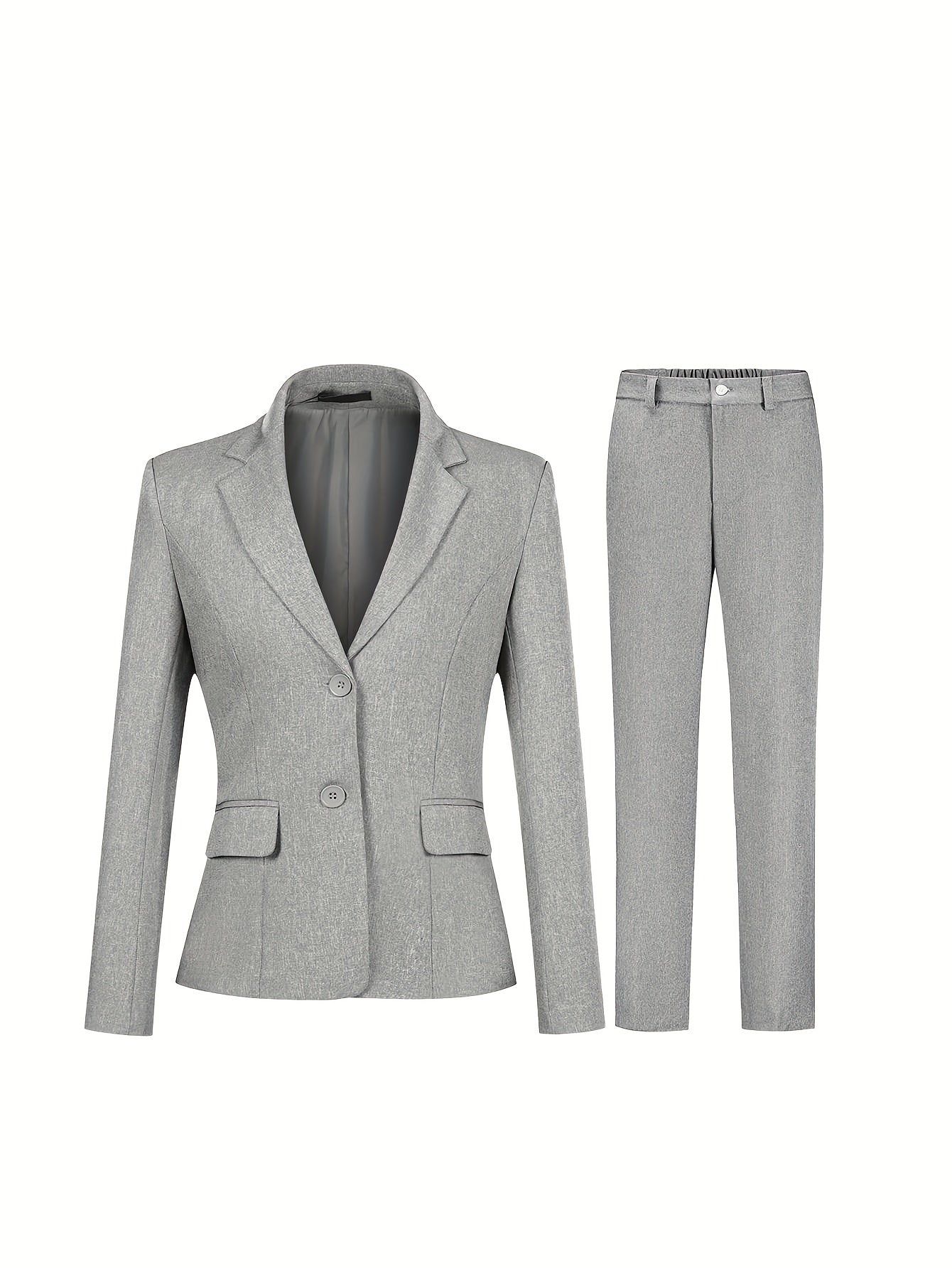 Women's Formal Two Piece Office Lady Suit Set Work Blazer Jacket Pant