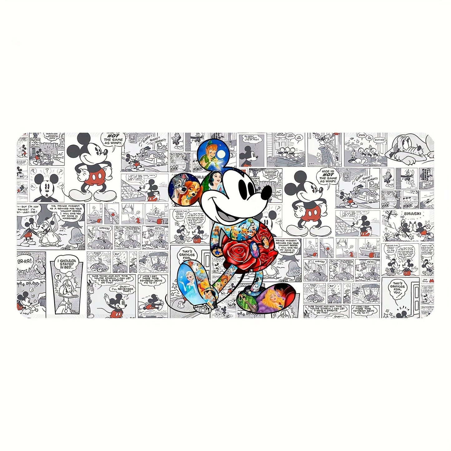 1pc, Authorized,Disney's Mickey Mouse Funny Mouse Pad For Desk,Cute Office Decor,Disney's Non-Slip Rubber Base, Disney's Computer Mouse Pad, Waterproof Multi Functional Mouse Pad For Office