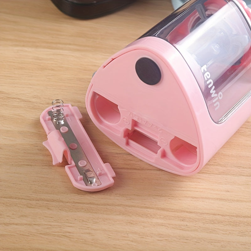 1pc Efficient Electric Pencil Sharpener for Students and Office Use - Sharpens 6-8mm Pencils with Ease