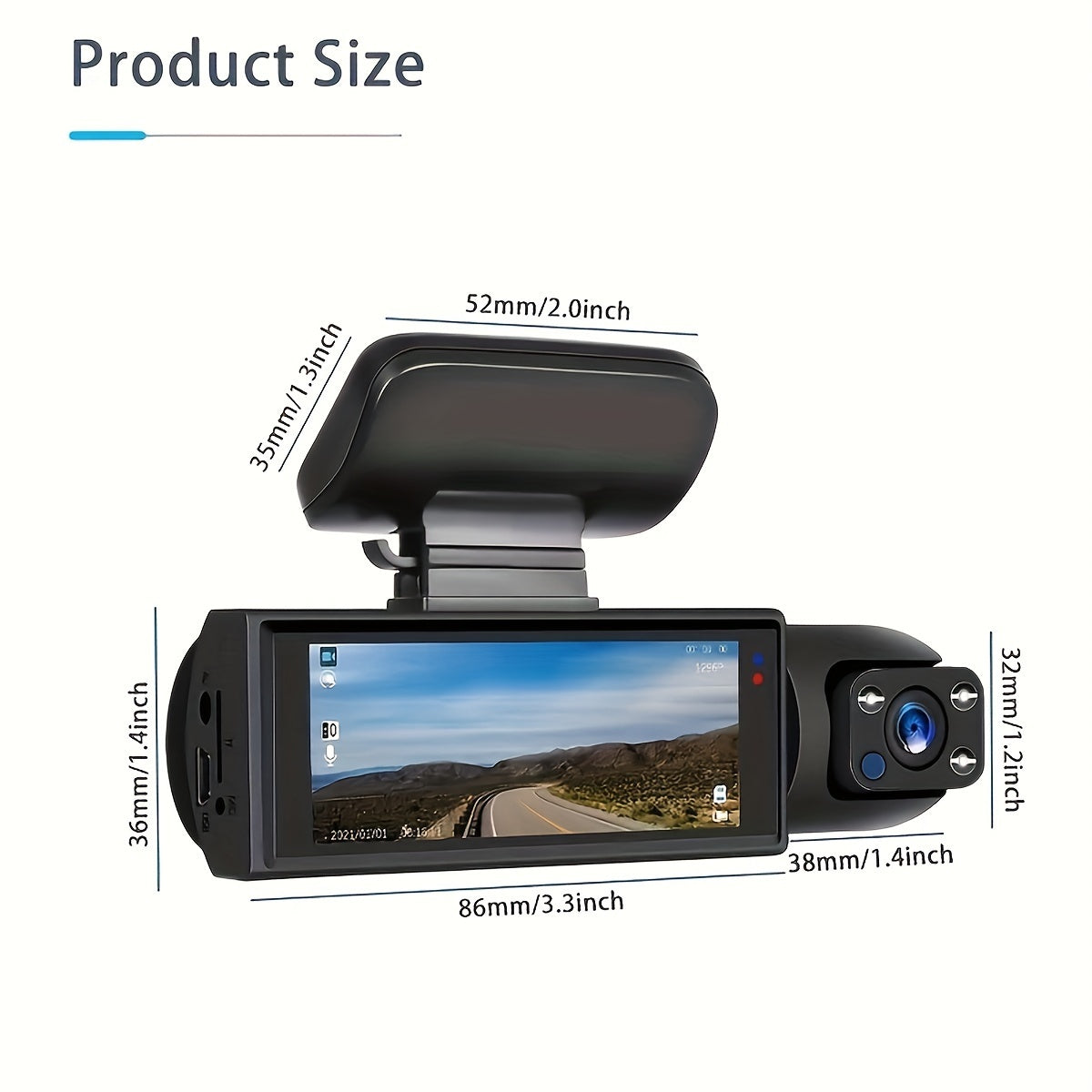 Dash Cam for Cars 1080P Video Recorder Car Dvr Camera for Vehicle Night Vision Black Box Car Assecories Free Anti-glare glasses