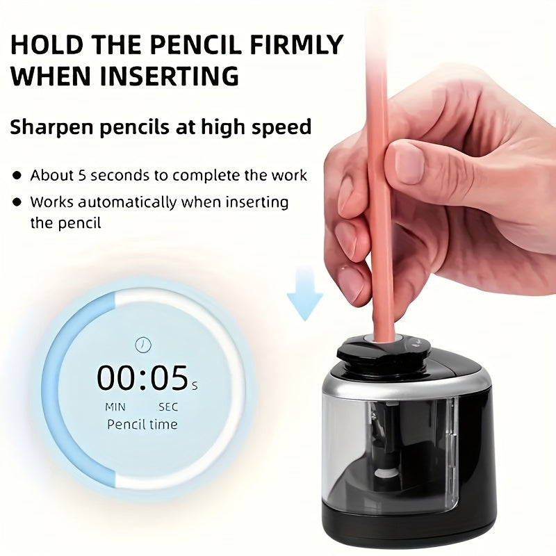 1pc Electric Pencil Sharpener Desktop Automatic Office Stationery