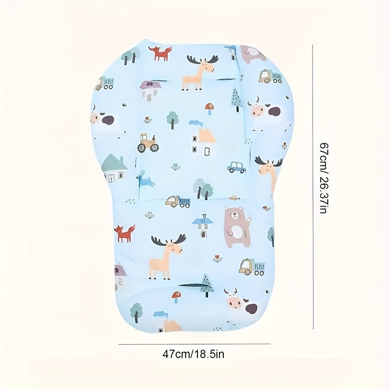 Baby Stroller Cushion Pad Universal Four Seasons, Infant Car Seat Liner with Polyester Fiber, Warm and Comfortable for Newborn to Toddlers 0-3 Years - Washable and Breathable Stroller Cotton Mat