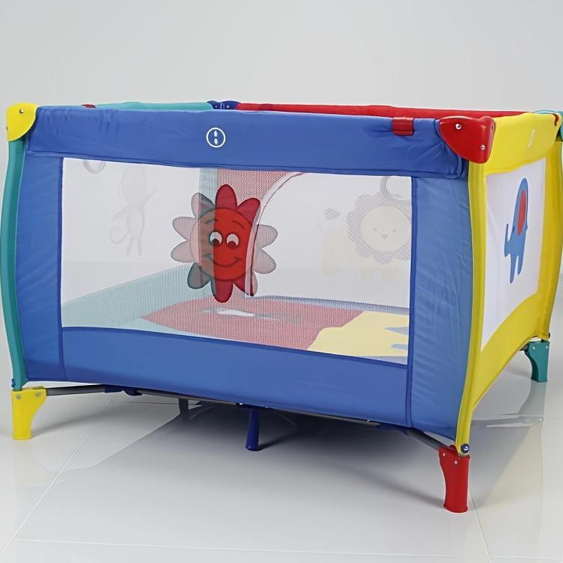 Easy-Fold Baby Playpen With Padded Mat - No Assembly Required, Portable Safety Barrier For Infants 0-3 Years