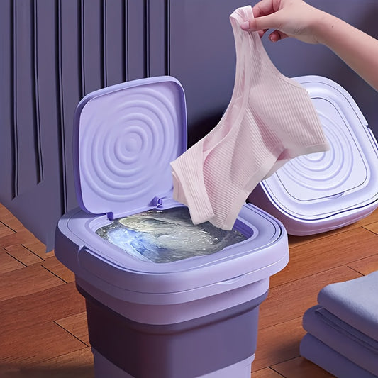 8L Foldable Washing Machine Portable Socks Underwear Panties Retractable Household Washing Machine 3 Models With Spinning Dry