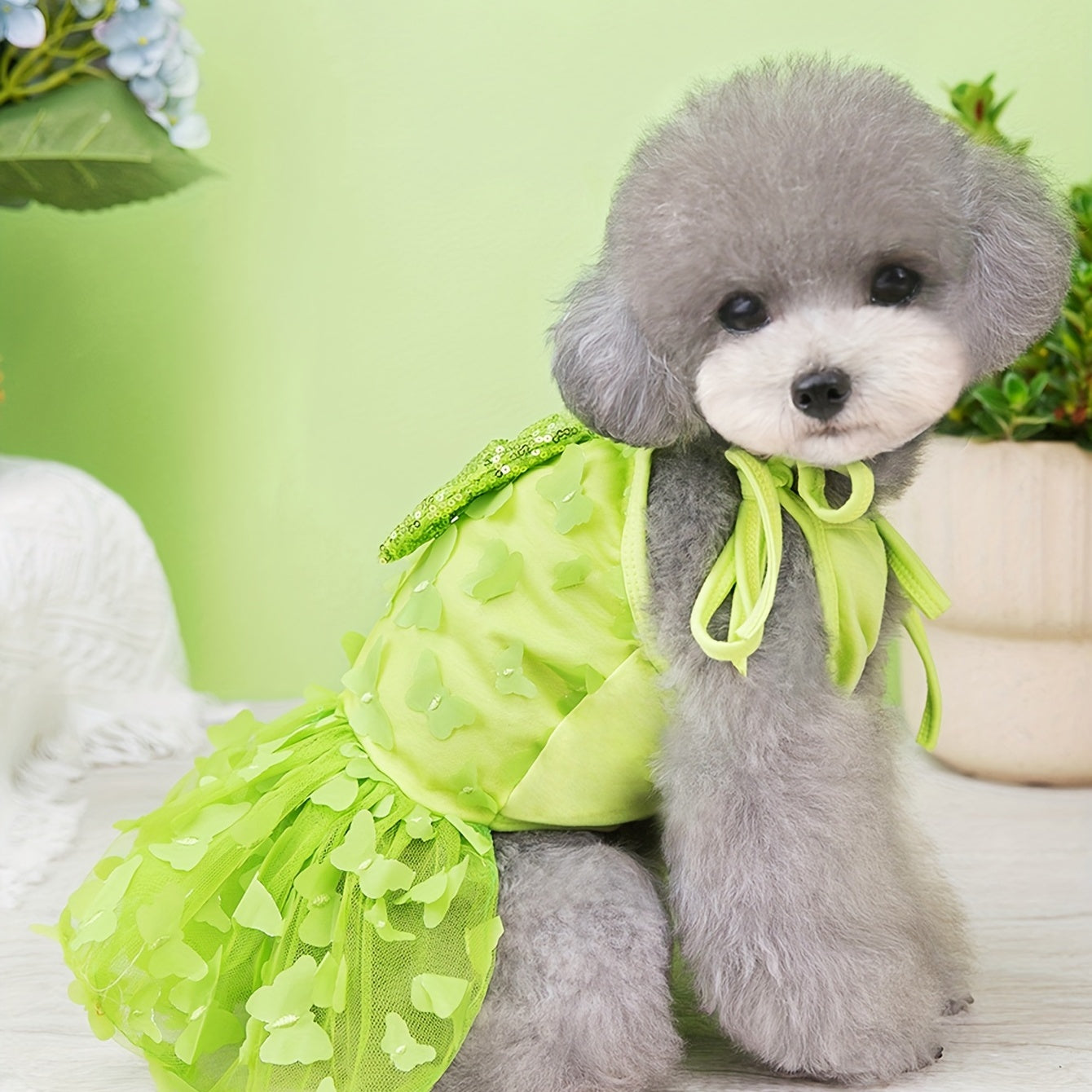 Elegant Butterfly Wedding Dress for Small and Medium Dogs - Perfect Pet Costume for Weddings and Special Occasions