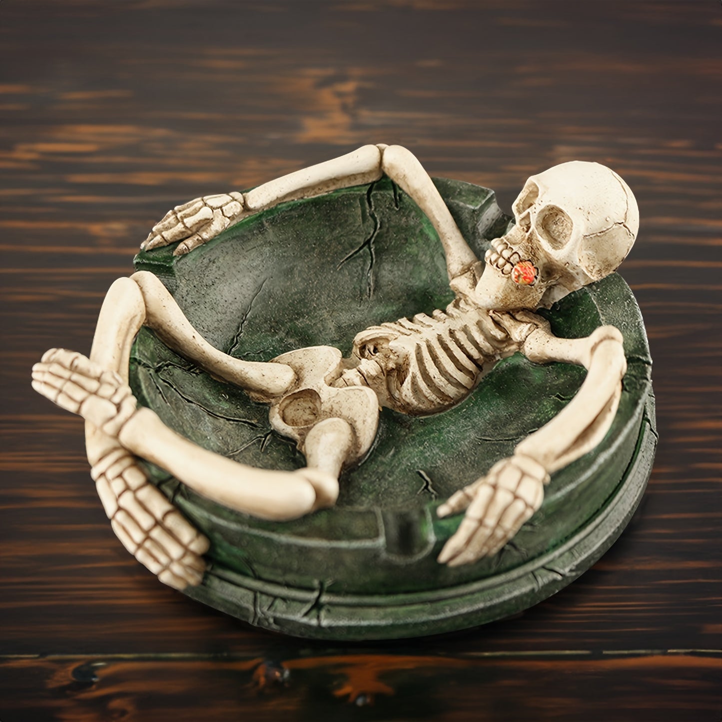 Skeleton human body resin ashtray home desktop decoration ornaments Halloween gift