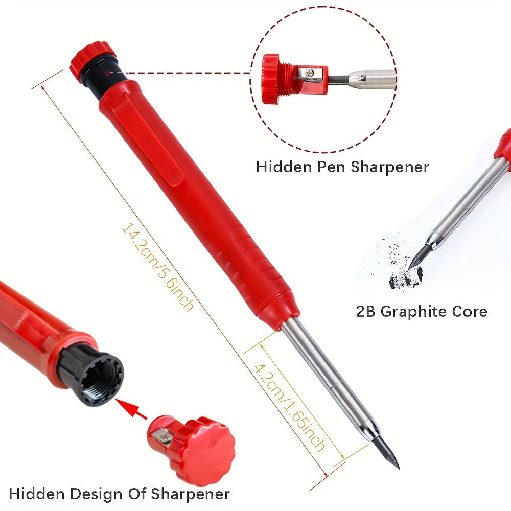 Carpenter Mechanical Pencil with Sharpener - Perfect for Woodworking and Construction Projects