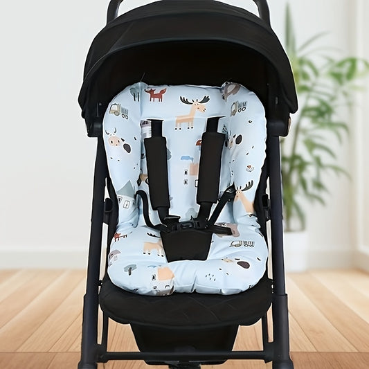 Baby Stroller Cushion Pad Universal Four Seasons, Infant Car Seat Liner with Polyester Fiber, Warm and Comfortable for Newborn to Toddlers 0-3 Years - Washable and Breathable Stroller Cotton Mat