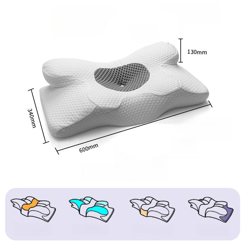 Relief Cervical Pillow for Neck and Shoulder Support,Ear Piercing Pillow Design Cervical Memory Foam Pillows, Orthopedic Ergonomic Neck Pillow,Contour Bed Pillow for Side,Back,Stomach Sleeper