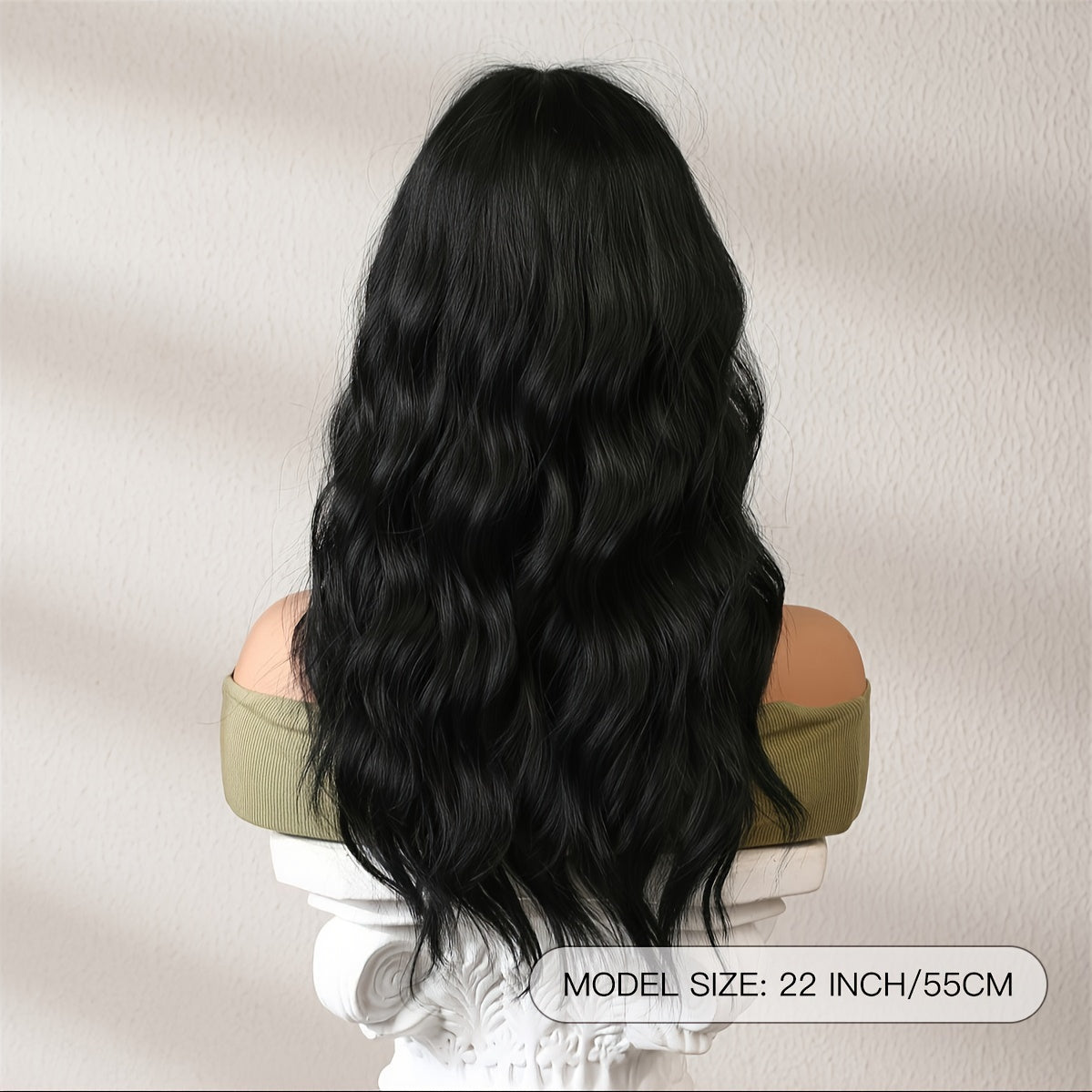 Long Curly Wavy Wig With Bangs Synthetic Wig Beginners Friendly Heat Resistant Elegant Natural Looking For Daily Use Wigs For Women