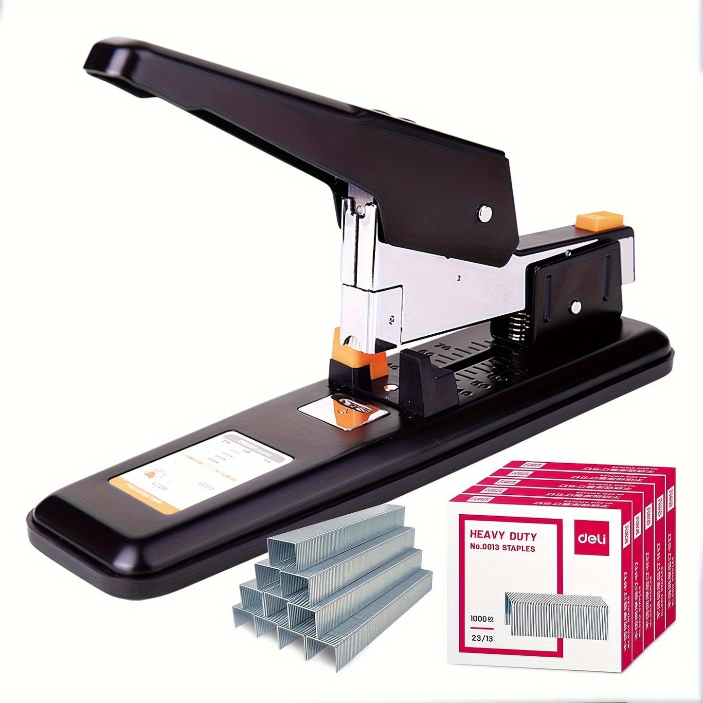 Delight 0290 Heavy Duty Stapler 100 Page Thick Layer Stapling Device Pop Up Structure Stapler Office Supplies