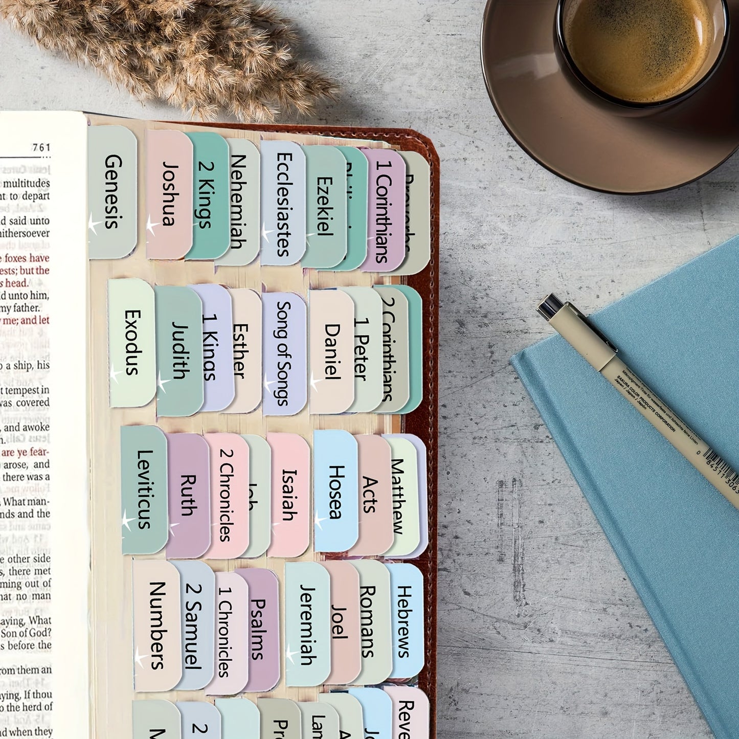 15/75pcs Bible Index Tabs, Bible Tabs, Bible Sticky Index Tabs, Morandi, Laminated Bible Tabs For Women And Men, Bible Tabs For Study Bible, Bible Index Tabs, Bible Book Tabs, Bible Labels Tabs