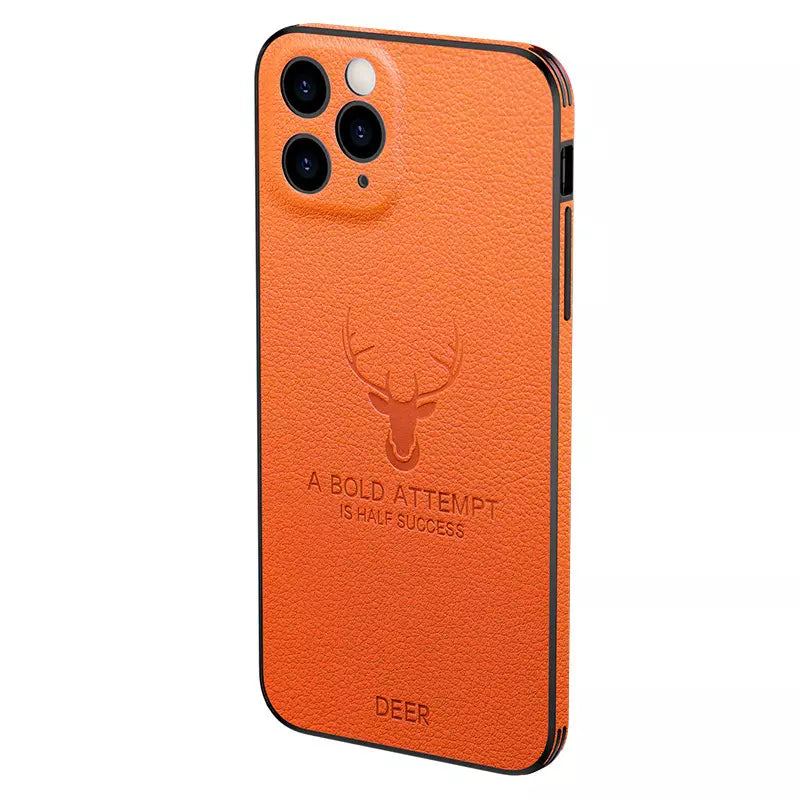 Deer Pattern Case For iPhone 15 14 13 12 11 Pro Mini Max XS XR 7 8 Plus PU Leather PC TPU Shockproof Cover Skin