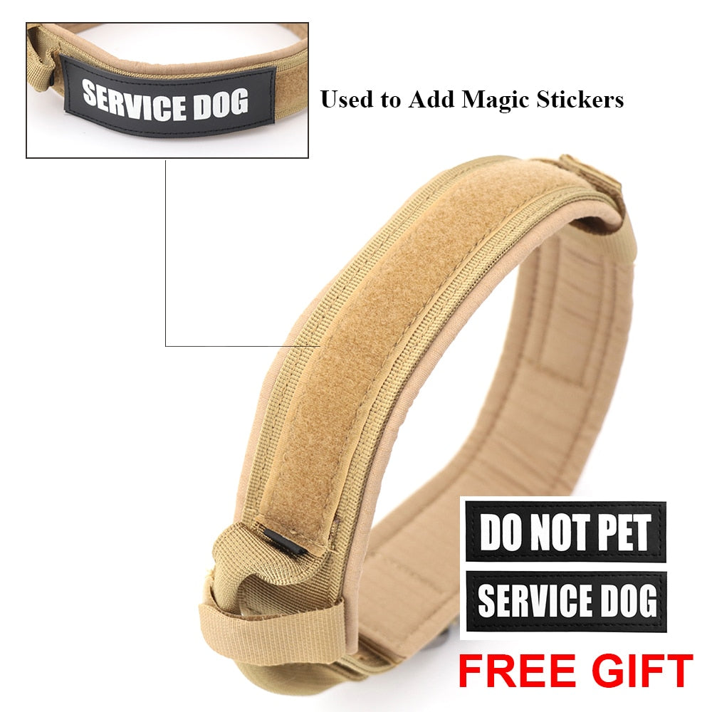 Tactical Dog Collar Pet Collar Tactical Nylon Explosion Type Dog Pen Large Dog Traction