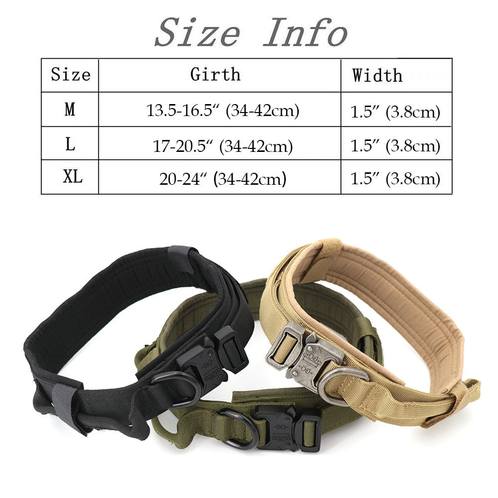 Tactical Dog Collar Pet Collar Tactical Nylon Explosion Type Dog Pen Large Dog Traction